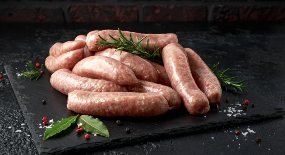 The Breakfast Bundle — sausage, sirloin steaks, bacon, and maple link sausage from Little Blue's Farm